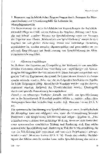 Vorschauseite 5: SPRACHFORDERUNG IM ALTENPFLEGEUNTERRICHT