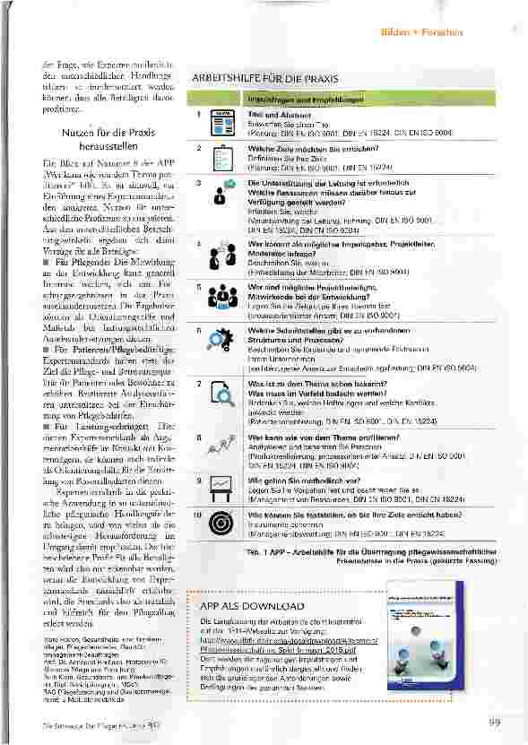 Vorschauseite 2: WIE AUS FORSCHUNG PRAXIS WIRD
