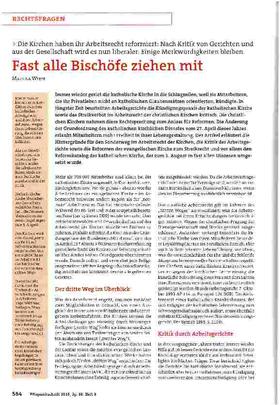 Vorschauseite 1: Fast alle Bischöfe ziehen mit
