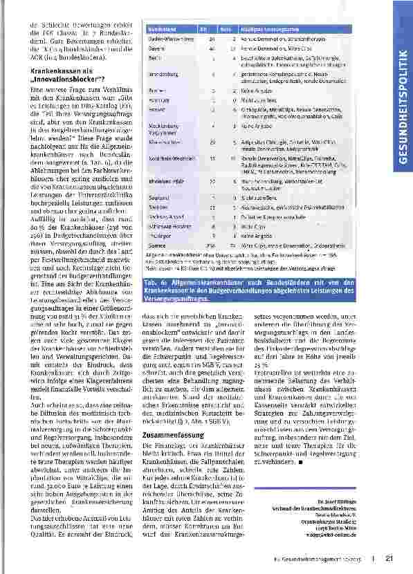 Vorschauseite 5: Die Herausforderung- Rote Zahlen und Krankenkassen