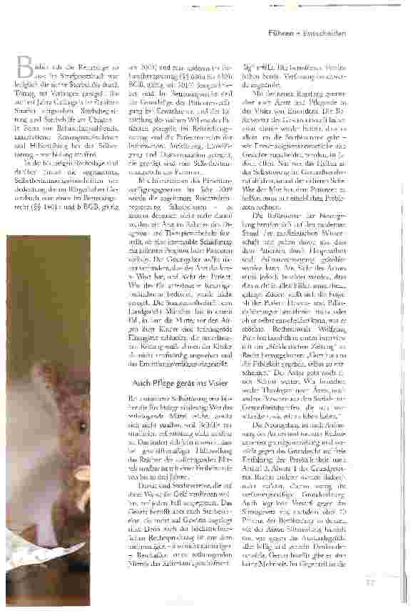 Vorschauseite 2: STERBEHILFEGESETZ WIRFT VIELE FRAGEN AUF