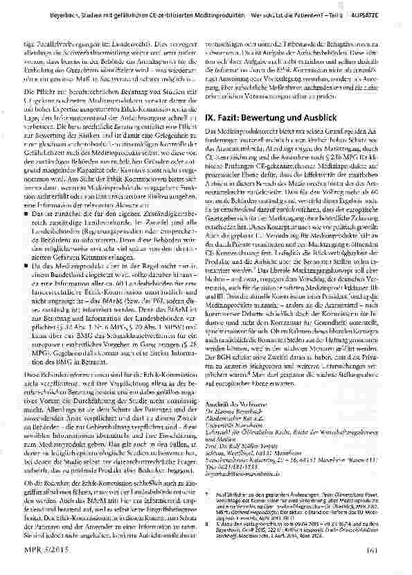 Vorschauseite 3: Studien mit gefährlichen CE-zertifizierten Medizinprodukten - Wer schützt die Patienten? - Teil 2