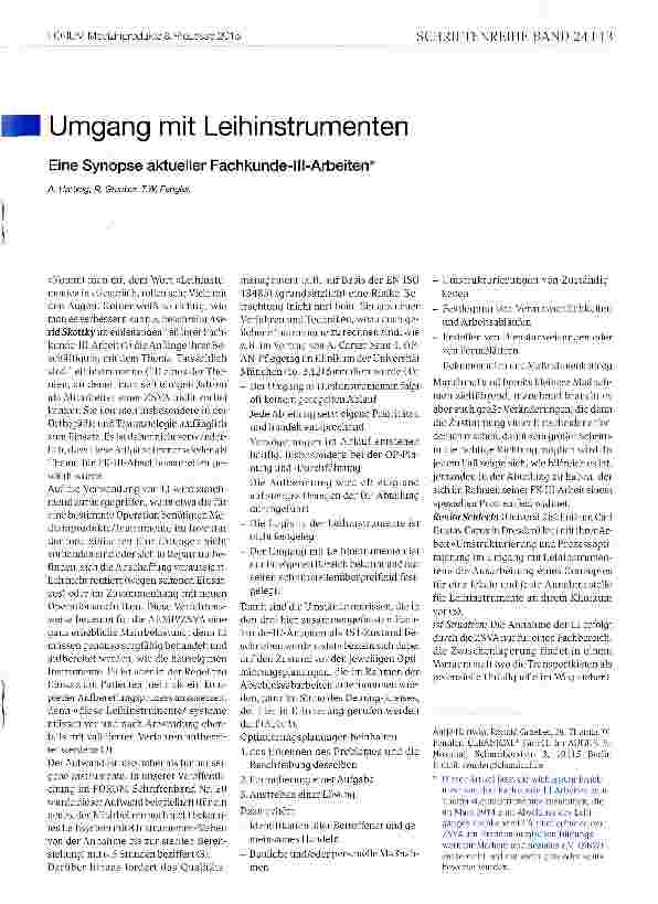 Vorschauseite 1: Umgang mit Leihinstrumenten