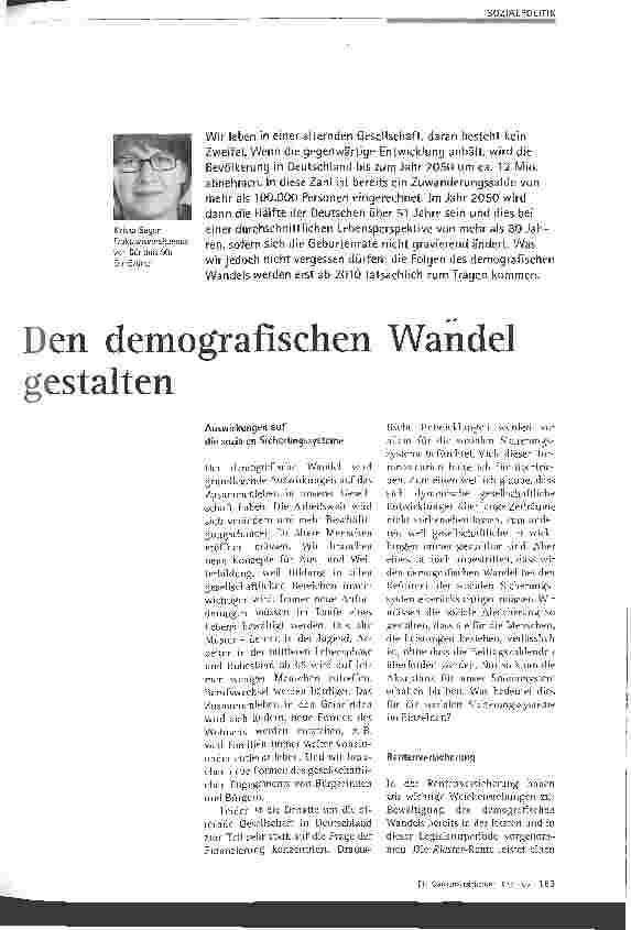 Vorschauseite 1: Den demografischen Wandel gestalten