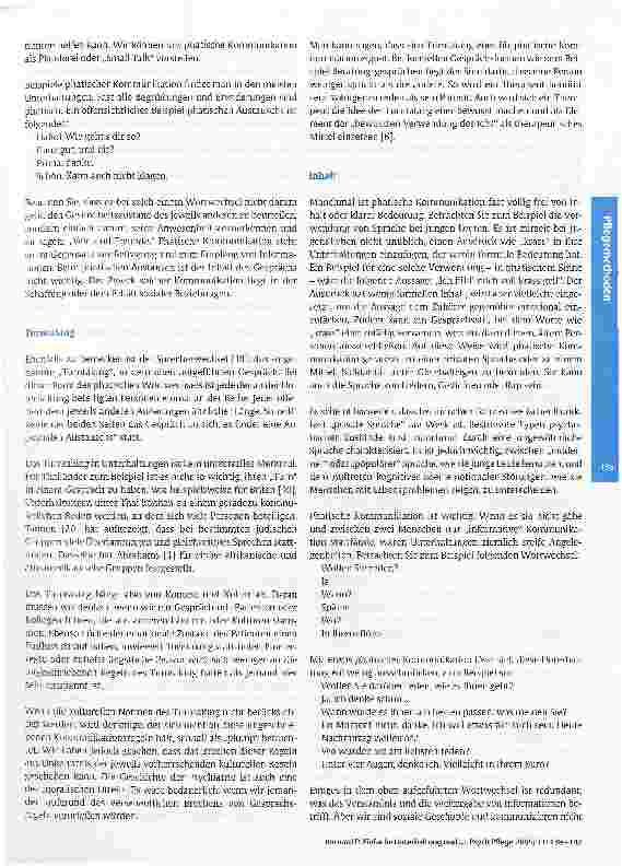 Vorschauseite 2: Einfache Unterhaltung und therapeutisches Gespräch: Phatische Kommunikation1 und psychiatrische Pflege