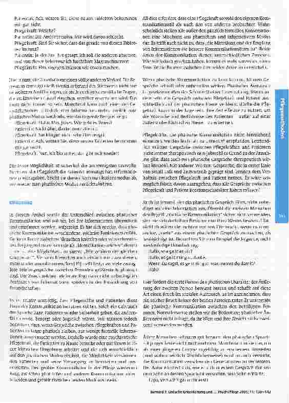 Vorschauseite 4: Einfache Unterhaltung und therapeutisches Gespräch: Phatische Kommunikation1 und psychiatrische Pflege