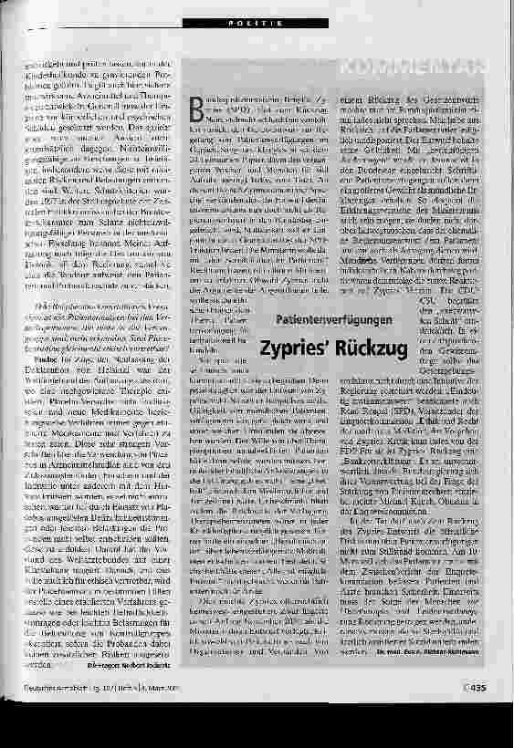 Vorschauseite 2: Sorgfältiges Abwägen von Nutzen und SchadenInterview mit dem Hauptgeschäftsführer der Bundesärztekammer über Patientenund Probandenschutz und die Deklaration von Helsinki