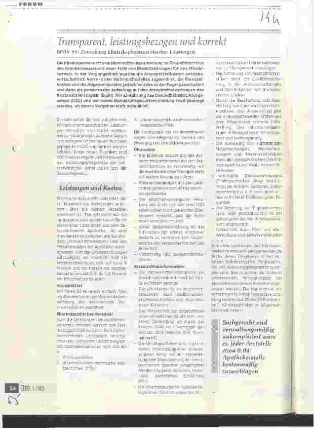 Vorschauseite 1: Transparent, leistungsbezogen und korrekt