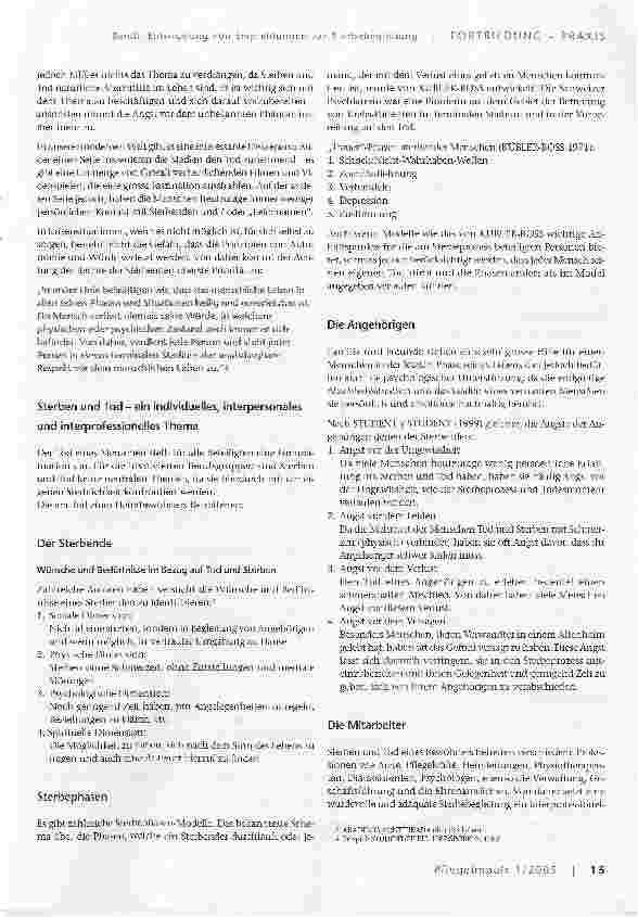 Vorschauseite 2: Entwicklung von Empfehlungen zur SterbebegleitungEin Projektbericht aus Chile