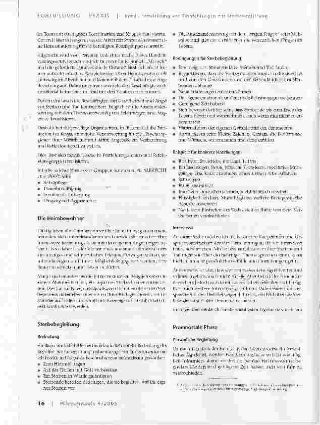Vorschauseite 3: Entwicklung von Empfehlungen zur SterbebegleitungEin Projektbericht aus Chile