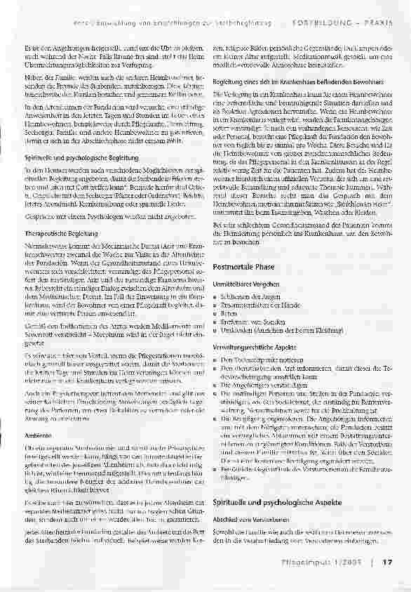 Vorschauseite 4: Entwicklung von Empfehlungen zur SterbebegleitungEin Projektbericht aus Chile