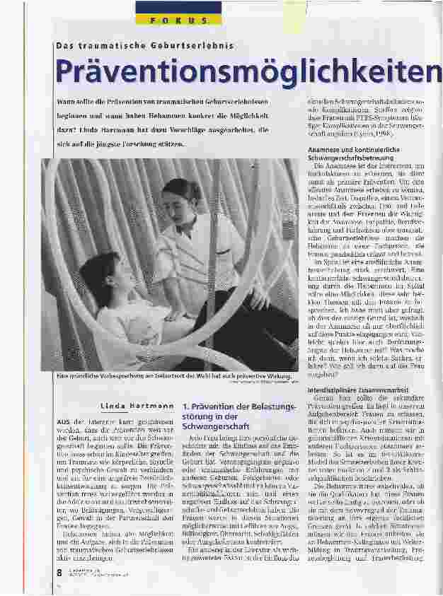 Vorschauseite 1: Präventionsmöglichkeiten der Hebamme