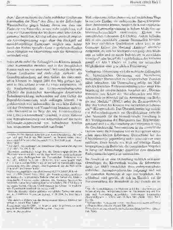 Vorschauseite 2: Die Legaldefinition des Embryos gemäß § 8 Abs. 1 ESchG -Grenzfälle regenerativer Zellforschung am Maßstab des deutschenEmbryonenschutzgesetzes sowie der Vorgaben desMenschenrechts…