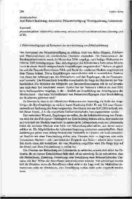 Vorschauseite 2: Imperfekte Autonomie und die Grenzen des Instruments Patientenverfügung
