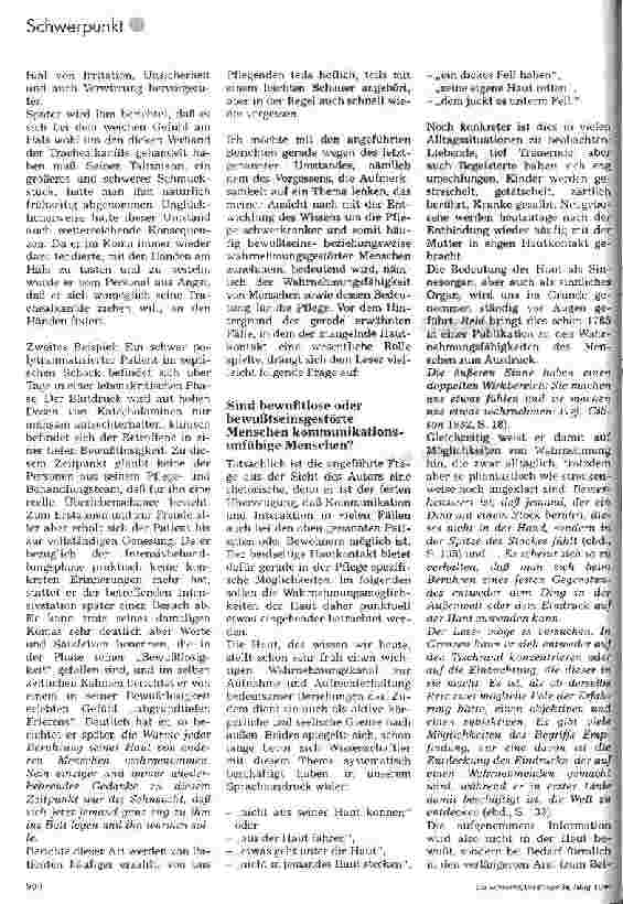 Vorschauseite 2: Haut - berühren, pflegen, wahrnehmen Waschen oder berühren? Zum Hautkontakt in der Pflege