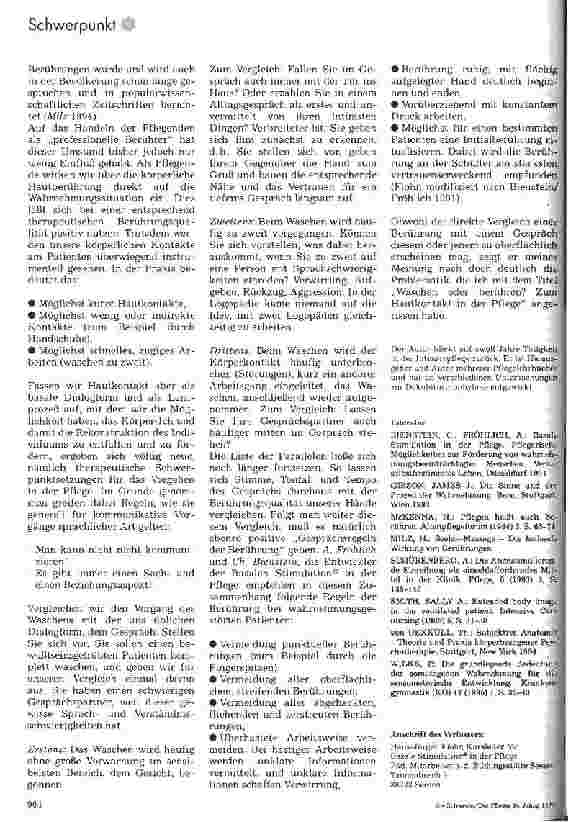 Vorschauseite 5: Haut - berühren, pflegen, wahrnehmen Waschen oder berühren? Zum Hautkontakt in der Pflege
