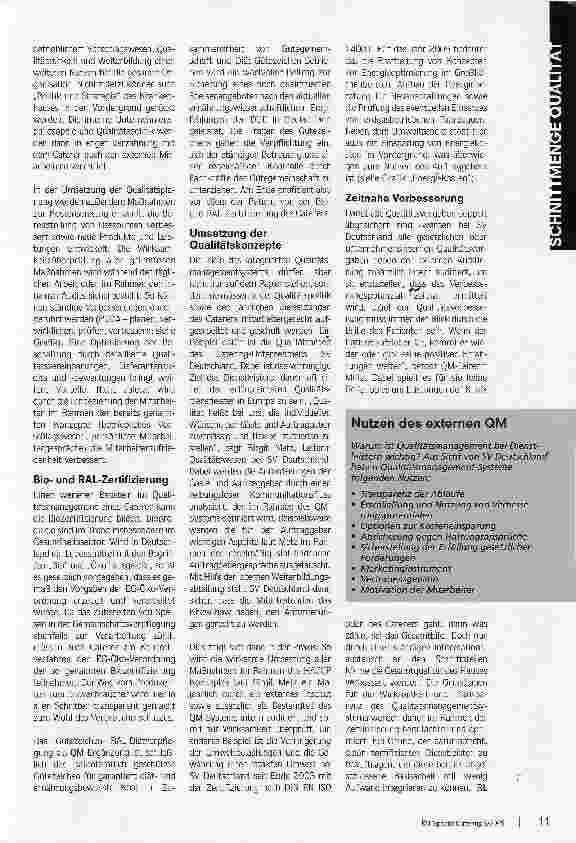 Vorschauseite 2: Schnittmenge QualitätQualitäts-Catering durch Zertifizierung