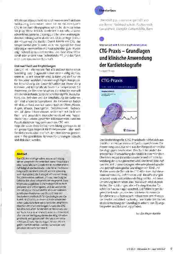 Vorschauseite 6: 40 Jahre und kein bisschen weiser - kann das CTG Babys retten?