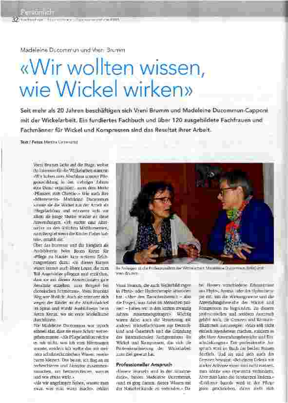 Vorschauseite 1: Wir wollten wissen, wie Wickel wirken