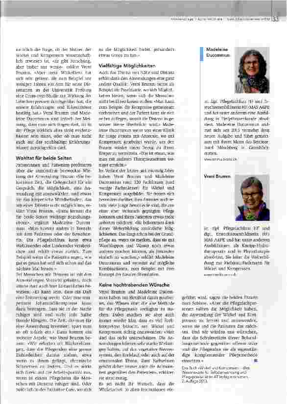 Vorschauseite 2: Wir wollten wissen, wie Wickel wirken