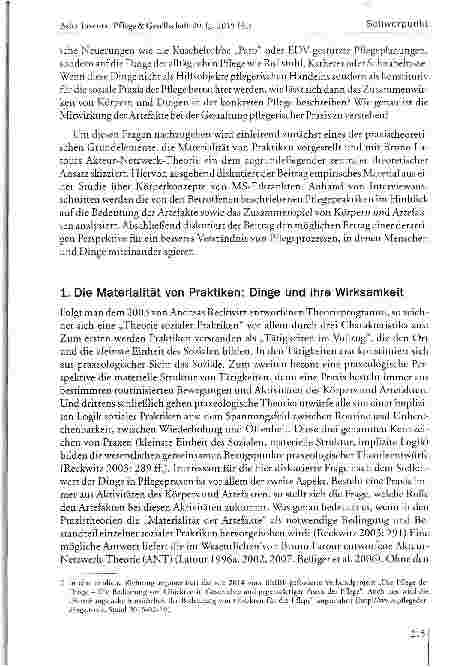 Vorschauseite 3: Ein anderer Blick auf die Dinge? Von „Pflege-hilfsmitteln zu „Partizipanden des Tuns