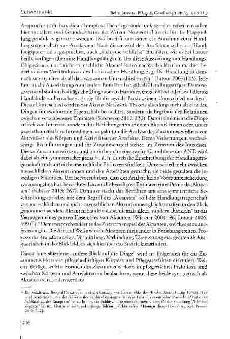 Vorschauseite 4: Ein anderer Blick auf die Dinge? Von „Pflege-hilfsmitteln zu „Partizipanden des Tuns
