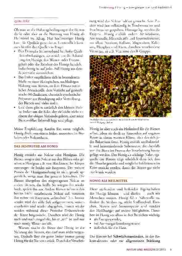 Vorschauseite 2: Honig- Energiespender und Heilmittel