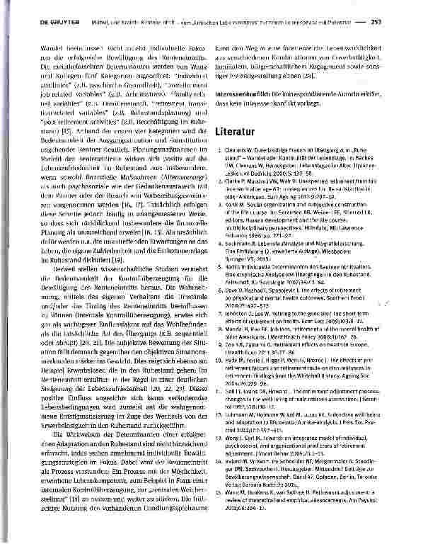 Vorschauseite 2: Renteneintritt - vom »kritischen Lebensereignis zur neuen Lebensphase mit Potenzial