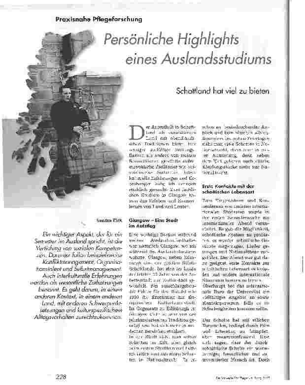 Vorschauseite 1: Persönliche Highlights eines AuslandsstudiumsSchottland hat viel zu bieten
