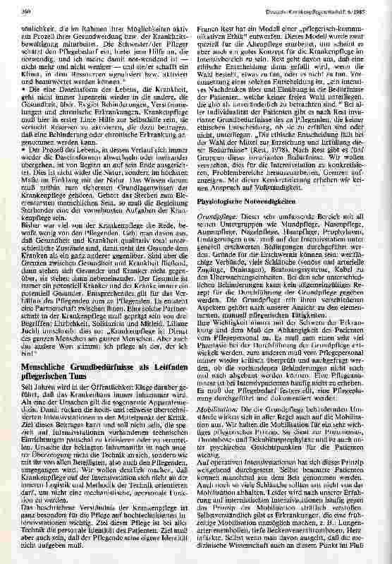 Vorschauseite 2: Aspekte pflegerischen Tuns auf der Intensivstation