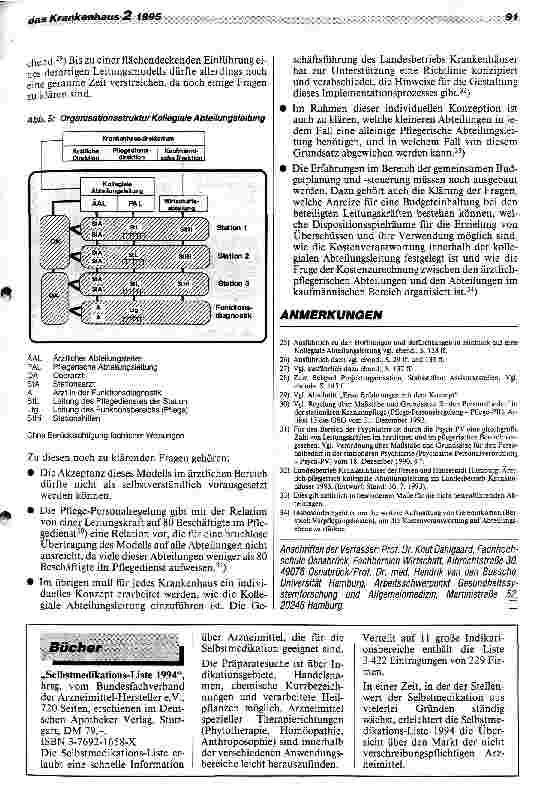 Vorschauseite 3: Kollegiale Abteilungsleitung (II) Ein Modellprojekt im Landesbetrieb Krankenhäuser der Freien u. Hansestadt Hamburg