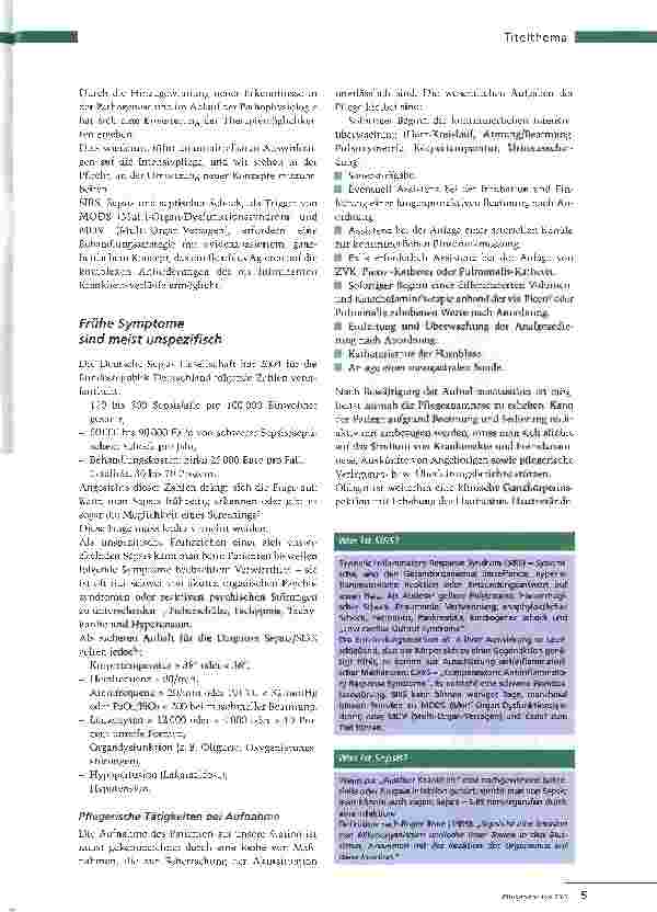 Vorschauseite 2: SIRS und SepsisKomplikation mit High Risk