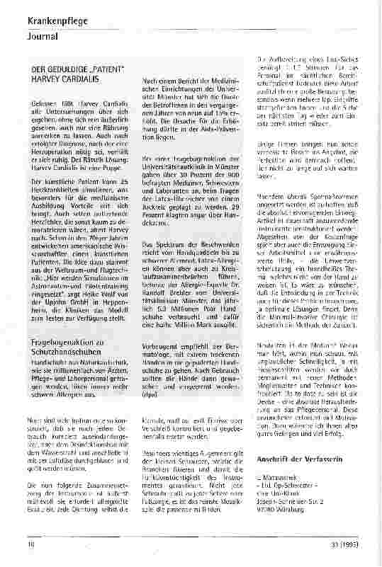 Vorschauseite 3: Minimal Invasive Chirurgie - eine Herausforderung an das Pflegepersonal
