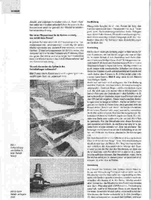 Vorschauseite 6: Wirtschaftliche Bedeutung Starrer Optiken