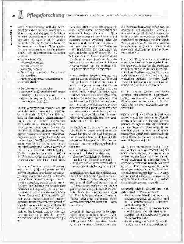 Vorschauseite 2: Lärm im Krankenhaus und daraus resultierende Aspekte zur LärmminderungImplikationen für Praxis und Forschung aus pflegewissenschaftlicher Sicht