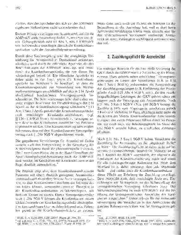 Vorschauseite 2: Die Pflicht zur Erhebung von Arzneimittelzuzahlungen durchKrankenhausambulanzen