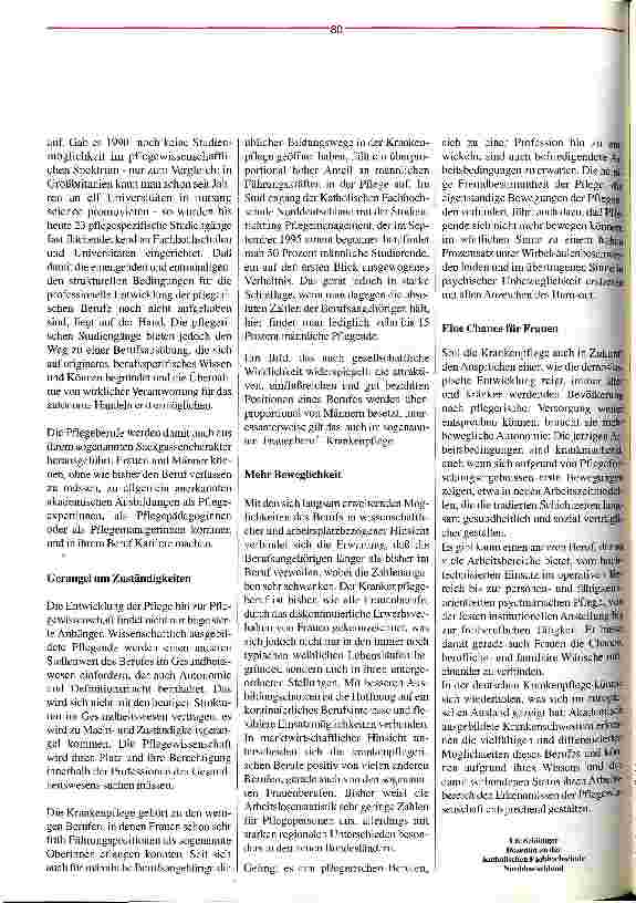 Vorschauseite 5: Ein Beruf in Bewegung Krankenpflege auf dem Weg zu mehr Eigenständigkeit