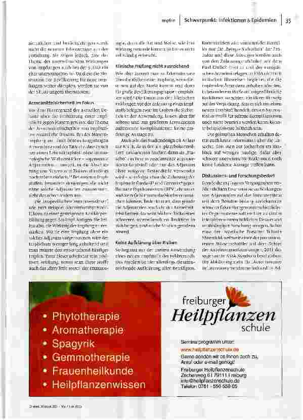 Vorschauseite 2: Streitthema Impfen