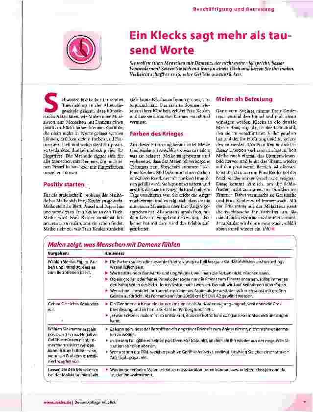 Vorschauseite 1: Ein Klecks sagt mehr als tausend Worte