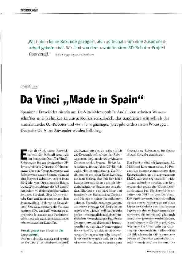 Vorschauseite 1: Da Vinci Made in Spain