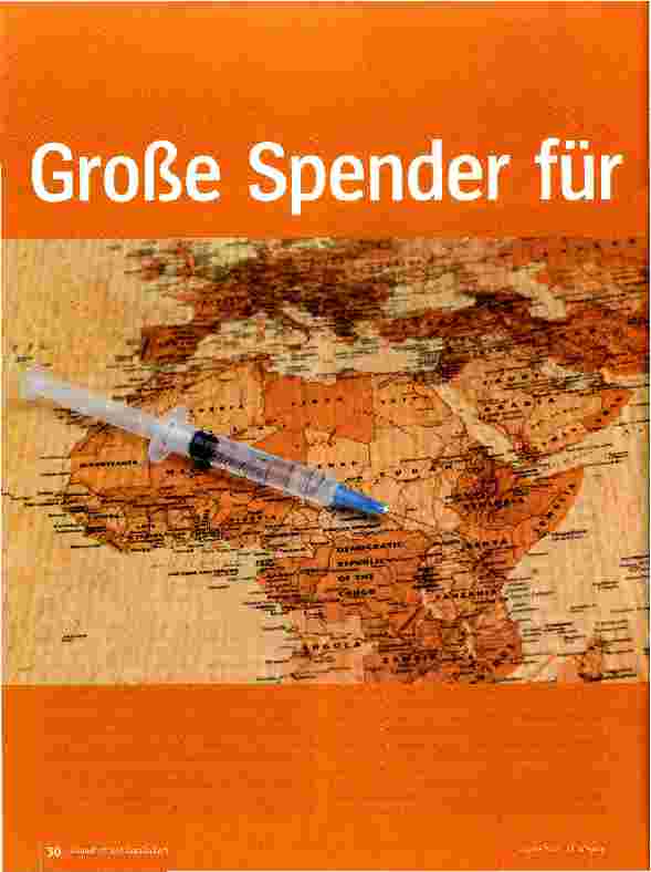 Vorschauseite 1: Große Spender für den kleinen Pieks