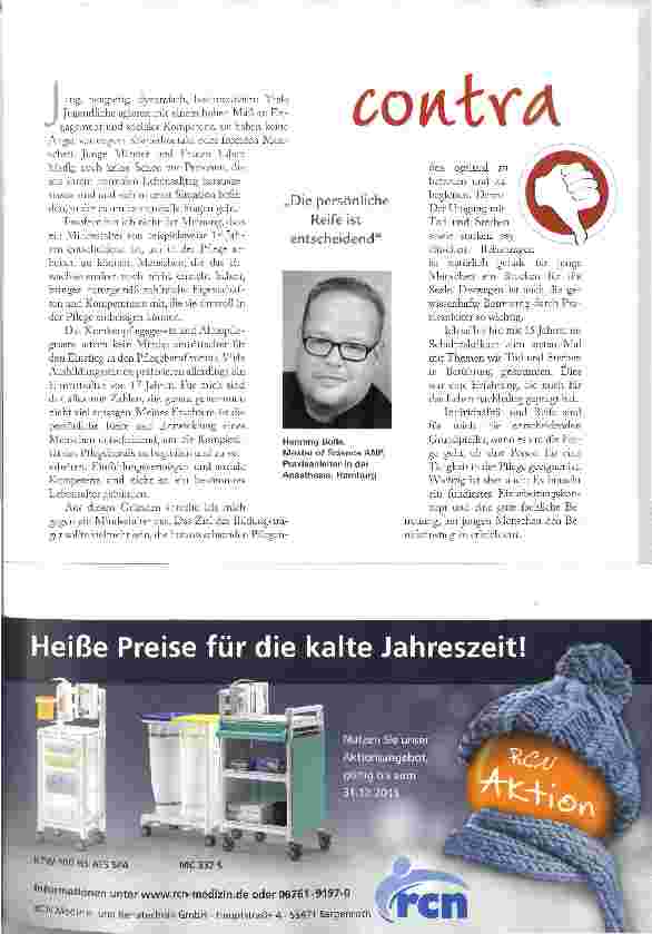 Vorschauseite 2: MINDESTALTER FÜR DIE PFLEGE?