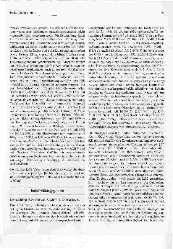 Vorschauseite 2: Keine Kostenübernahme eines nicht zugelassenen Arzneimittels in der Bundesrepublik Deutschland trotz Zulassung in anderem MitgliedstaatBundessozialgericht, Urteil vom 18. Mai 2004…