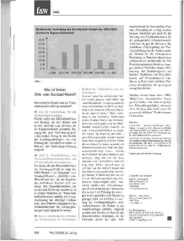 Vorschauseite 4: Auch Kliniken müssen die richtigen Anreize schaffenWarum die anteiligen DRG-Gewichte zur Leistungsverrechnung nur eingeschränkt taugen