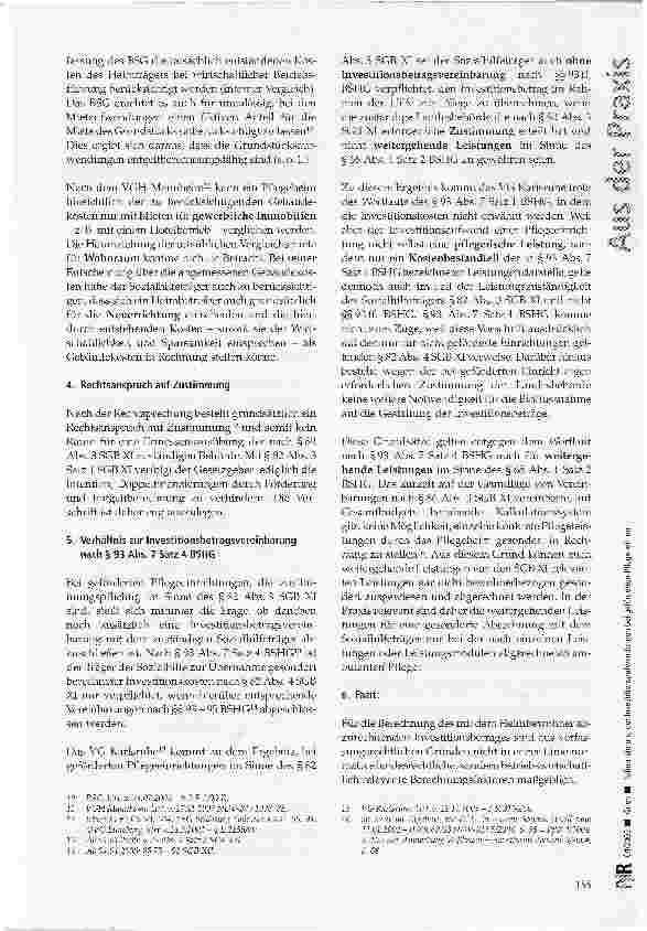 Vorschauseite 3: Refinanzierung der Investitionsaufwendungen bei geförderten PflegeheimenProbleme der Berechnung des von Heimbewohnern zu zahlenden Investitionsbetrages