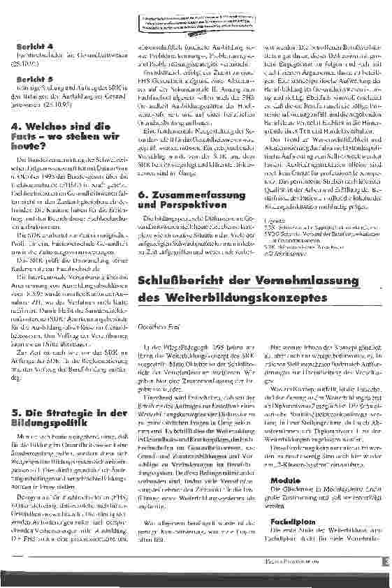 Vorschauseite 2: Bildungspolitik im schweizerischen Gesundheitswesen - Eine Standortbestimmung
