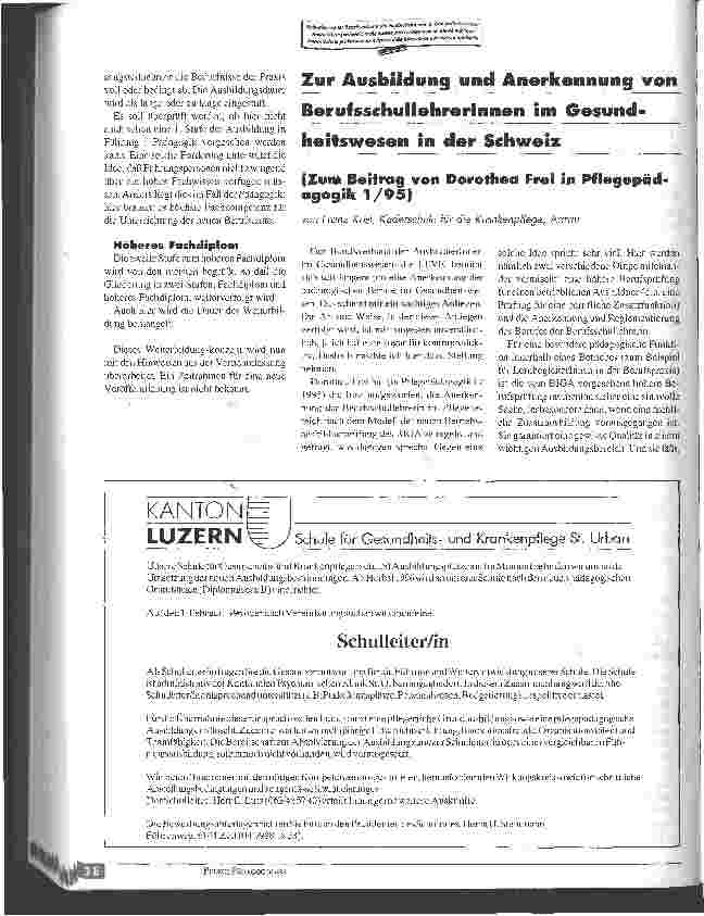 Vorschauseite 3: Bildungspolitik im schweizerischen Gesundheitswesen - Eine Standortbestimmung