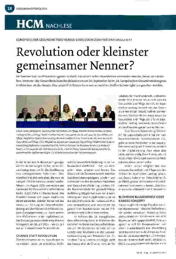 Vorschauseite 1: Revolution oder kleinster gemeinsamer Nenner?