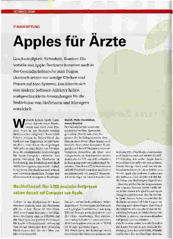 Vorschauseite 1: Apples für Ärzte