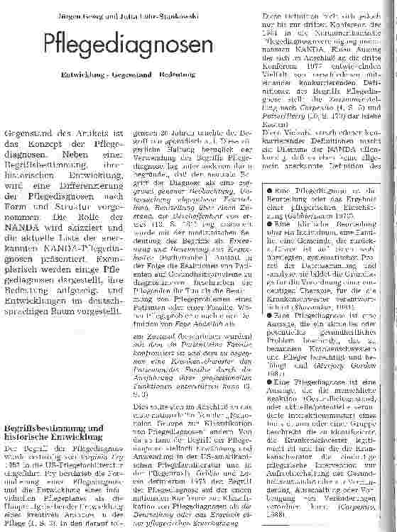 Vorschauseite 1: Pflegediagnosen Entwicklung - Gegenstand - Bedeutung